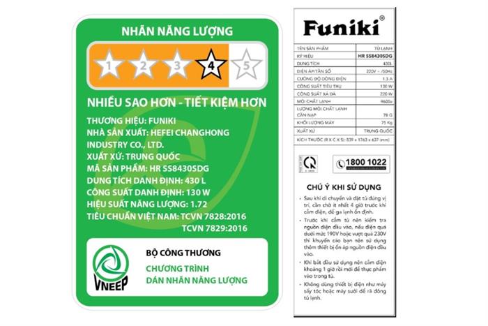 Tủ lạnh Funiki Inverter 430 lít Side By Side HR SS8430SDG